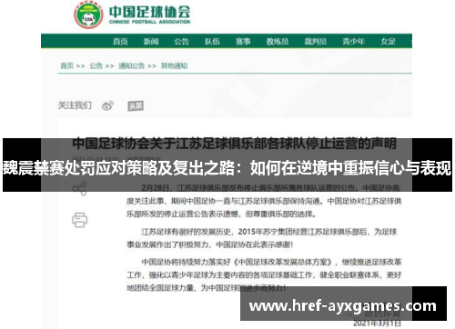 魏震禁赛处罚应对策略及复出之路：如何在逆境中重振信心与表现